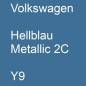 Preview: Volkswagen, Hellblau Metallic 2C, Y9.